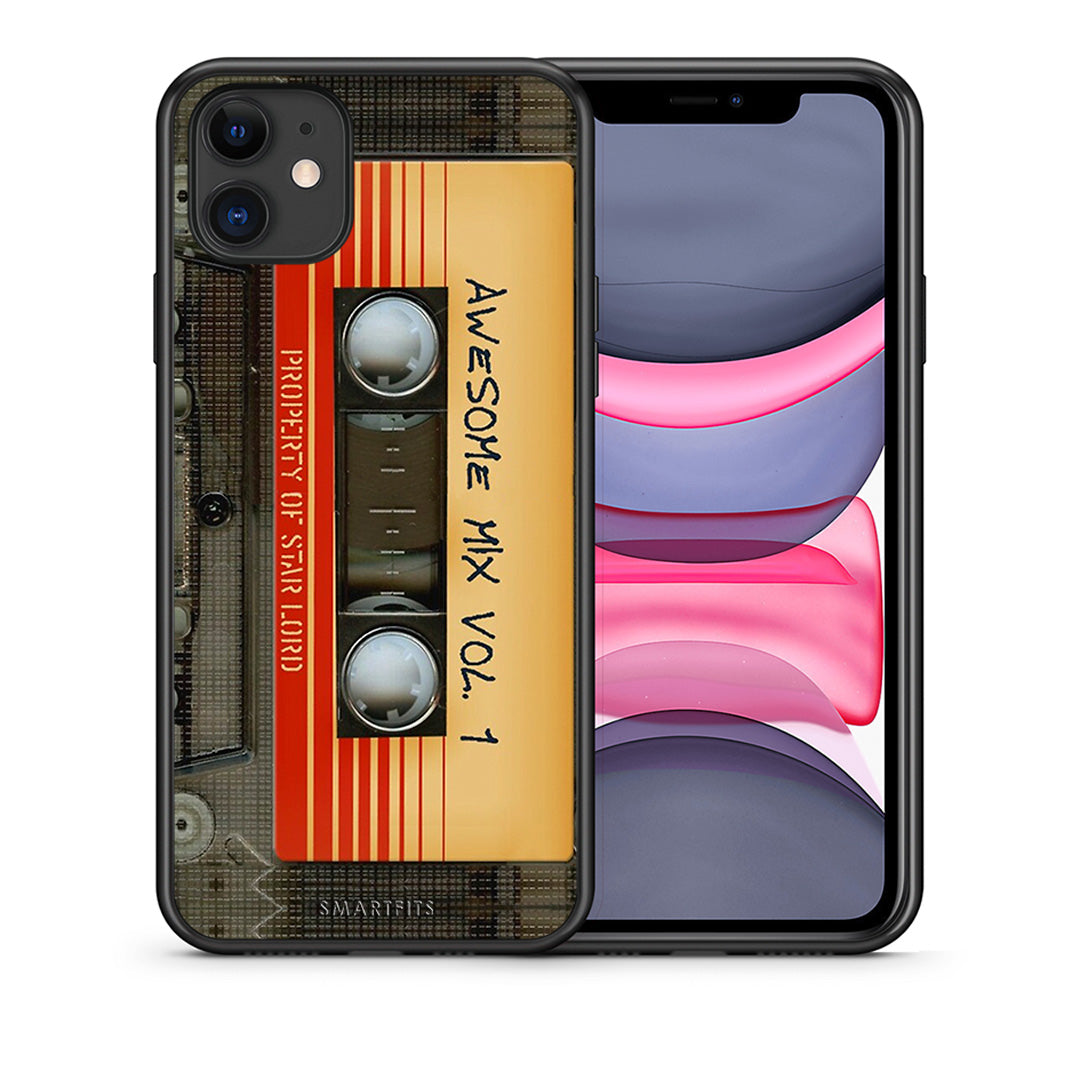 Θήκη iPhone 11 Awesome Mix από τη Smartfits με σχέδιο στο πίσω μέρος και μαύρο περίβλημα | iPhone 11 Awesome Mix case with colorful back and black bezels