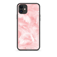 Thumbnail for 33 - iPhone 11  Pink Feather Boho case, cover, bumper