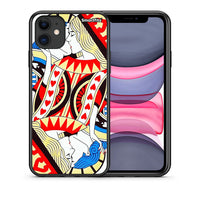 Thumbnail for Θήκη iPhone 11 Card Love από τη Smartfits με σχέδιο στο πίσω μέρος και μαύρο περίβλημα | iPhone 11 Card Love case with colorful back and black bezels
