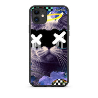 Thumbnail for iPhone 11 Cat Collage Θήκη από τη Smartfits με σχέδιο στο πίσω μέρος και μαύρο περίβλημα | Smartphone case with colorful back and black bezels by Smartfits