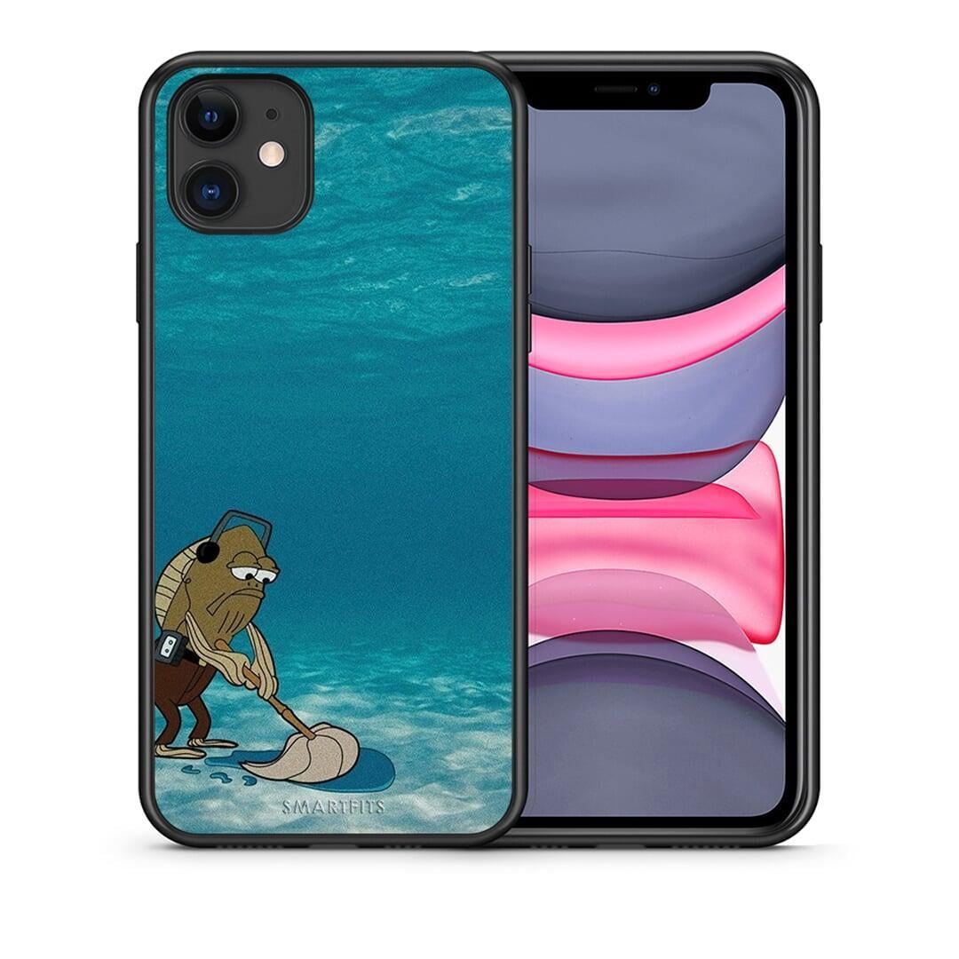 Θήκη iPhone 11 Clean The Ocean από τη Smartfits με σχέδιο στο πίσω μέρος και μαύρο περίβλημα | iPhone 11 Clean The Ocean case with colorful back and black bezels