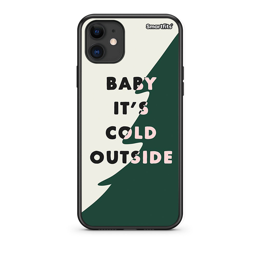 iPhone 11 Cold Outside θήκη από τη Smartfits με σχέδιο στο πίσω μέρος και μαύρο περίβλημα | Smartphone case with colorful back and black bezels by Smartfits