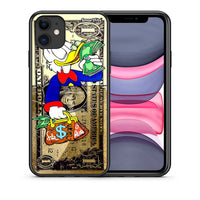 Thumbnail for Θήκη iPhone 11 Duck Money από τη Smartfits με σχέδιο στο πίσω μέρος και μαύρο περίβλημα | iPhone 11 Duck Money case with colorful back and black bezels