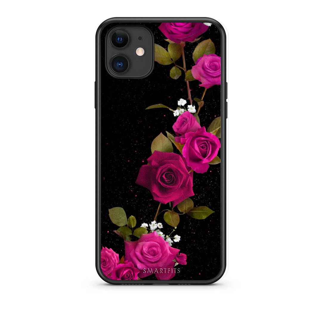 4 - iPhone 11 Red Roses Flower case, cover, bumper