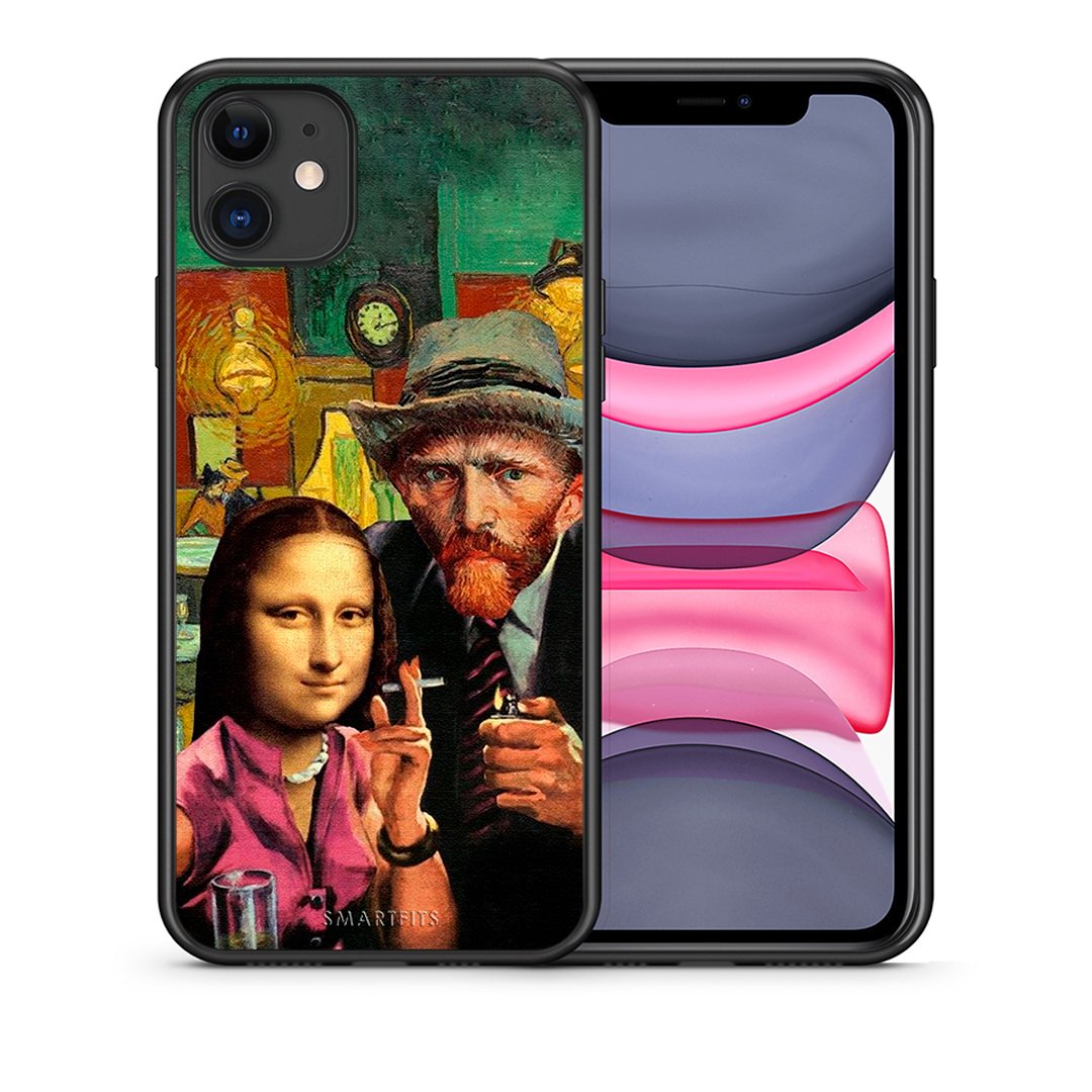 Θήκη iPhone 11 Funny Art από τη Smartfits με σχέδιο στο πίσω μέρος και μαύρο περίβλημα | iPhone 11 Funny Art case with colorful back and black bezels