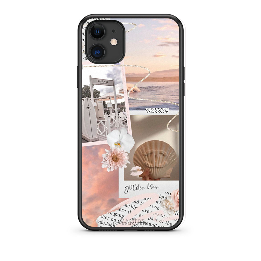 iPhone 11 Golden Hour Θήκη Αγίου Βαλεντίνου από τη Smartfits με σχέδιο στο πίσω μέρος και μαύρο περίβλημα | Smartphone case with colorful back and black bezels by Smartfits