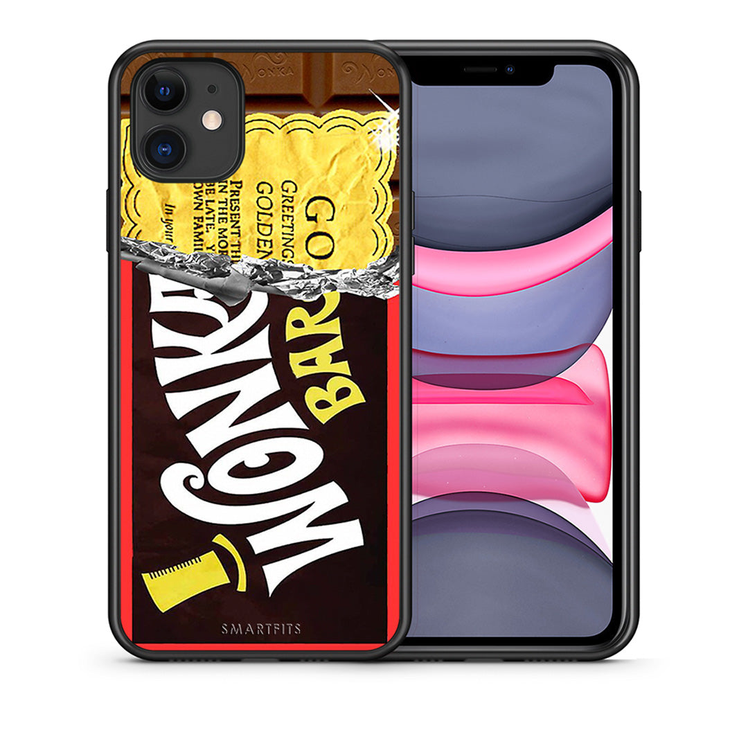 Θήκη iPhone 11 Golden Ticket από τη Smartfits με σχέδιο στο πίσω μέρος και μαύρο περίβλημα | iPhone 11 Golden Ticket case with colorful back and black bezels