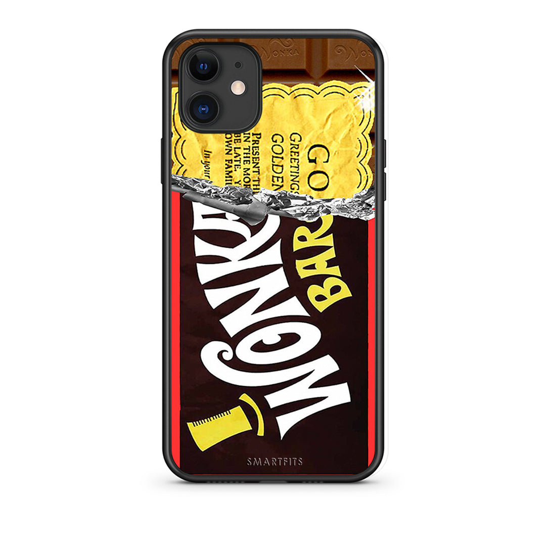iPhone 11 Golden Ticket θήκη από τη Smartfits με σχέδιο στο πίσω μέρος και μαύρο περίβλημα | Smartphone case with colorful back and black bezels by Smartfits