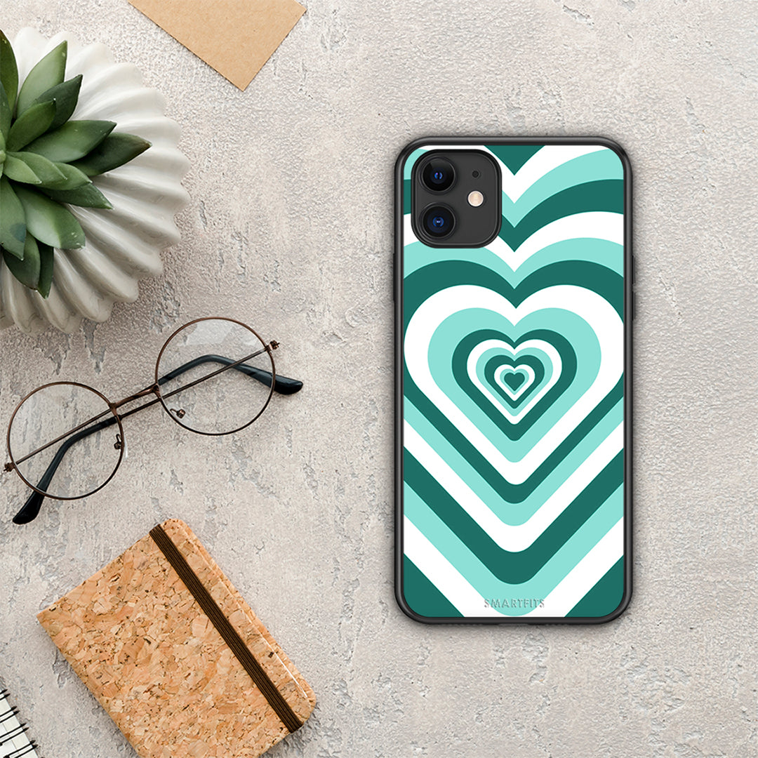 Green Hearts - iPhone 11 case