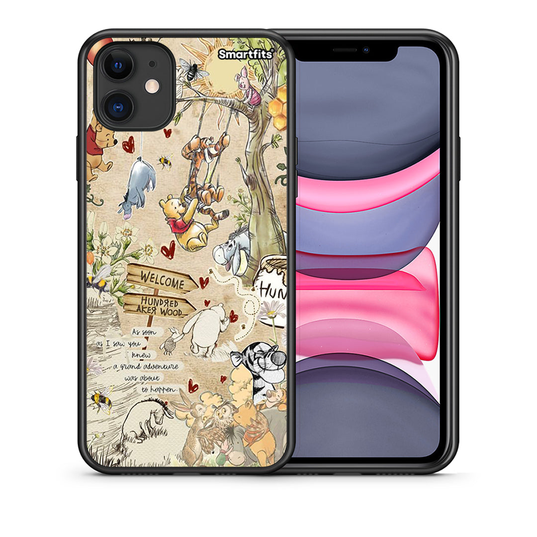 Θήκη iPhone 11 Happy Friends από τη Smartfits με σχέδιο στο πίσω μέρος και μαύρο περίβλημα | iPhone 11 Happy Friends case with colorful back and black bezels