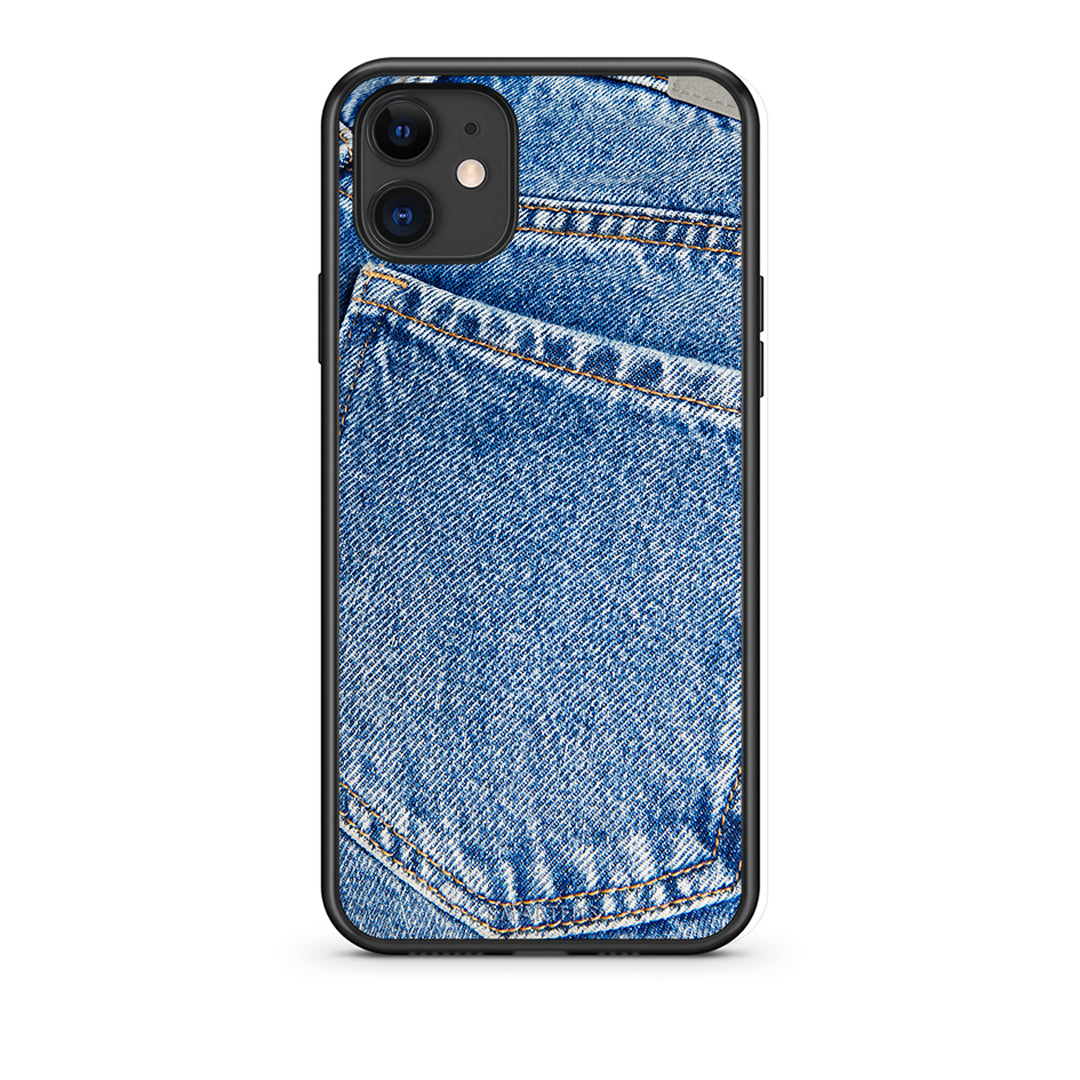 iPhone 11 Jeans Pocket θήκη από τη Smartfits με σχέδιο στο πίσω μέρος και μαύρο περίβλημα | Smartphone case with colorful back and black bezels by Smartfits