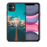 Thumbnail for Θήκη iPhone 11 City Landscape από τη Smartfits με σχέδιο στο πίσω μέρος και μαύρο περίβλημα | iPhone 11 City Landscape case with colorful back and black bezels