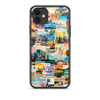 Thumbnail for iPhone 11 Live To Travel Θήκη από τη Smartfits με σχέδιο στο πίσω μέρος και μαύρο περίβλημα | Smartphone case with colorful back and black bezels by Smartfits