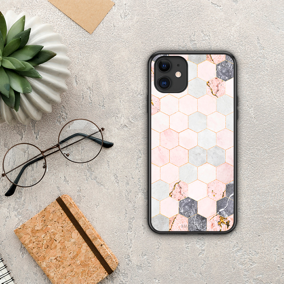 Marble Hexagon Pink - iPhone 11