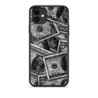 Thumbnail for iPhone 11 Money Dollars θήκη από τη Smartfits με σχέδιο στο πίσω μέρος και μαύρο περίβλημα | Smartphone case with colorful back and black bezels by Smartfits