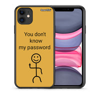 Thumbnail for Θήκη iPhone 11 My Password από τη Smartfits με σχέδιο στο πίσω μέρος και μαύρο περίβλημα | iPhone 11 My Password case with colorful back and black bezels
