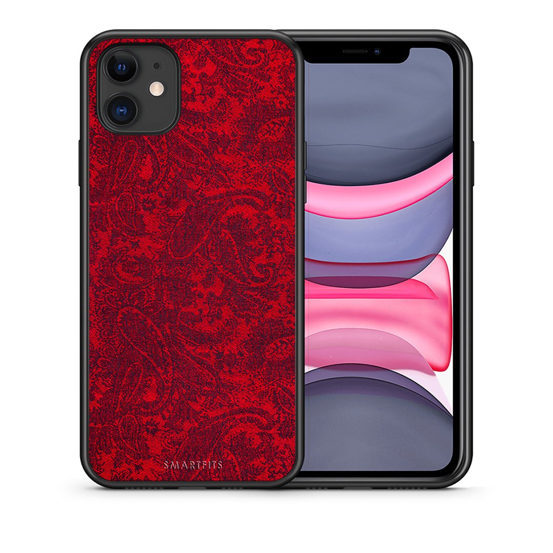 Θήκη iPhone 11 Paisley Cashmere από τη Smartfits με σχέδιο στο πίσω μέρος και μαύρο περίβλημα | iPhone 11 Paisley Cashmere case with colorful back and black bezels