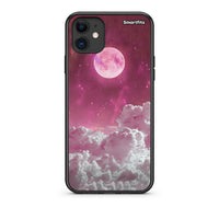 Thumbnail for iPhone 11 Pink Moon Θήκη από τη Smartfits με σχέδιο στο πίσω μέρος και μαύρο περίβλημα | Smartphone case with colorful back and black bezels by Smartfits