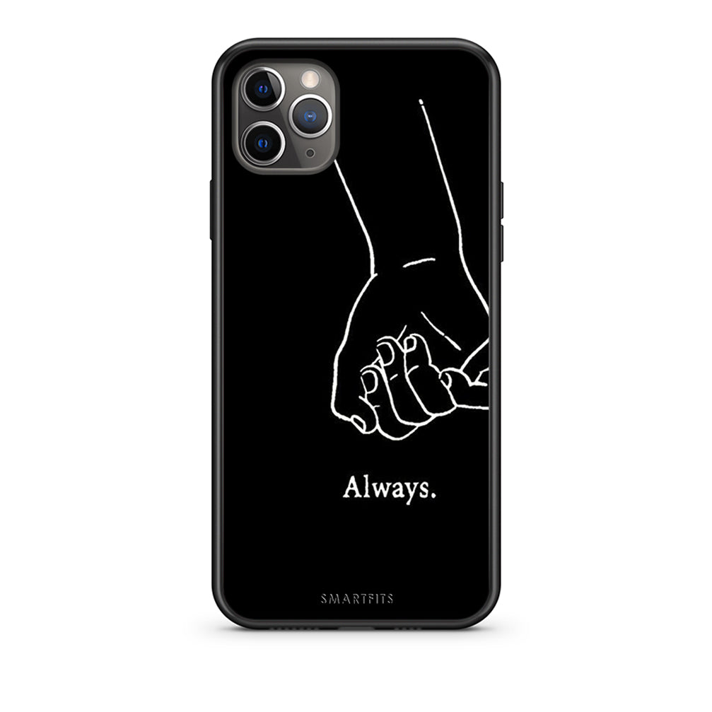 iPhone 11 Pro Max Always & Forever 1 Θήκη Αγίου Βαλεντίνου από τη Smartfits με σχέδιο στο πίσω μέρος και μαύρο περίβλημα | Smartphone case with colorful back and black bezels by Smartfits