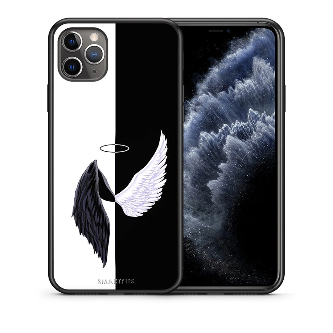 Θήκη iPhone 11 Pro Max Angels Demons από τη Smartfits με σχέδιο στο πίσω μέρος και μαύρο περίβλημα | iPhone 11 Pro Max Angels Demons case with colorful back and black bezels