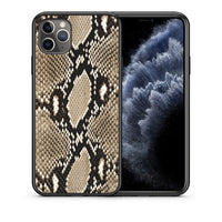 Thumbnail for Θήκη iPhone 11 Pro Fashion Snake Animal από τη Smartfits με σχέδιο στο πίσω μέρος και μαύρο περίβλημα | iPhone 11 Pro Fashion Snake Animal case with colorful back and black bezels