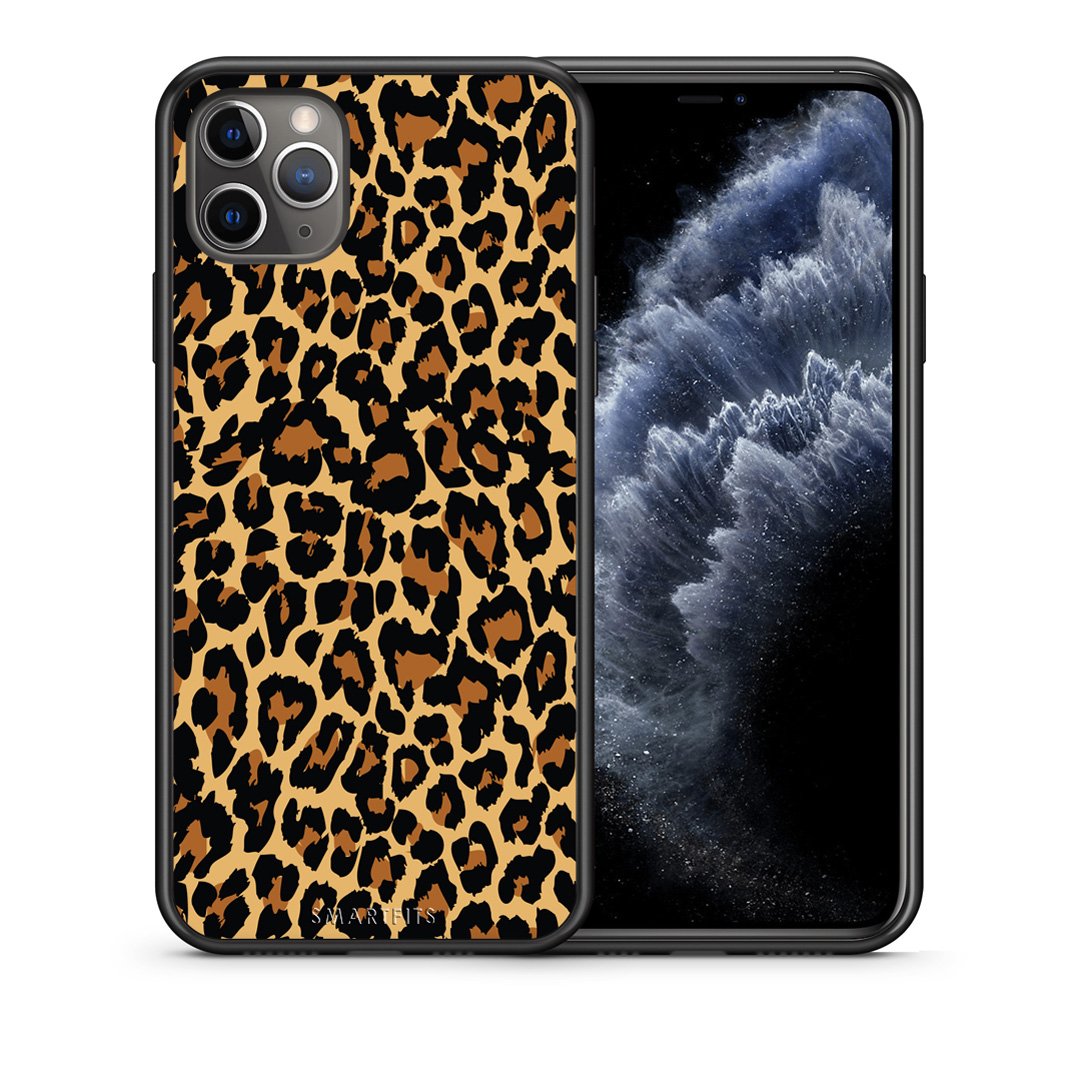 Θήκη iPhone 11 Pro Leopard Animal από τη Smartfits με σχέδιο στο πίσω μέρος και μαύρο περίβλημα | iPhone 11 Pro Leopard Animal case with colorful back and black bezels