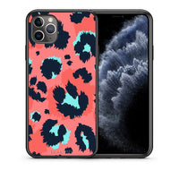 Thumbnail for Θήκη iPhone 11 Pro Pink Leopard Animal από τη Smartfits με σχέδιο στο πίσω μέρος και μαύρο περίβλημα | iPhone 11 Pro Pink Leopard Animal case with colorful back and black bezels