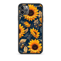 Thumbnail for iPhone 11 Pro Autumn Sunflowers Θήκη από τη Smartfits με σχέδιο στο πίσω μέρος και μαύρο περίβλημα | Smartphone case with colorful back and black bezels by Smartfits