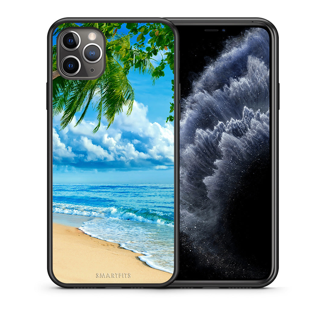 Θήκη iPhone 11 Pro Beautiful Beach από τη Smartfits με σχέδιο στο πίσω μέρος και μαύρο περίβλημα | iPhone 11 Pro Beautiful Beach case with colorful back and black bezels