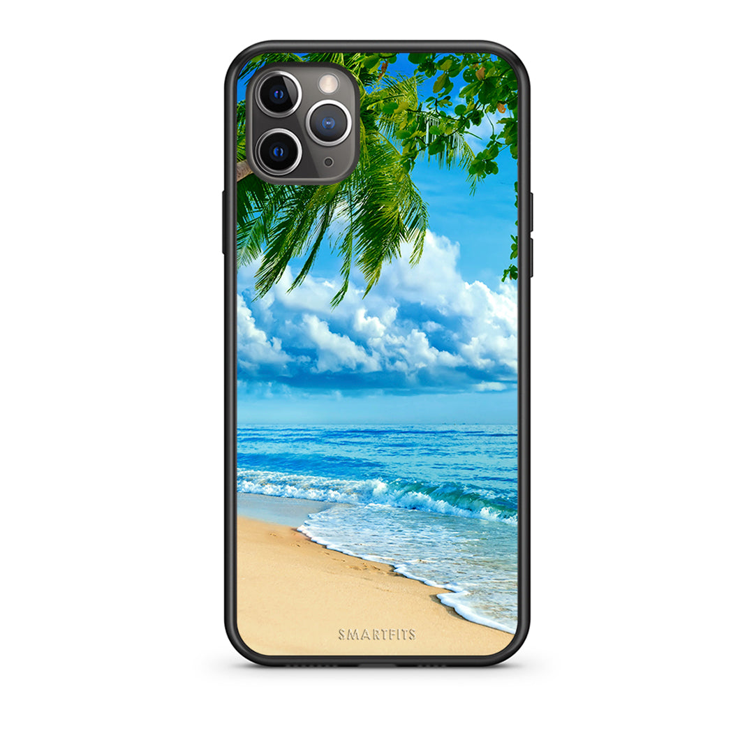 iPhone 11 Pro Beautiful Beach θήκη από τη Smartfits με σχέδιο στο πίσω μέρος και μαύρο περίβλημα | Smartphone case with colorful back and black bezels by Smartfits