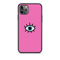 Thumbnail for iPhone 11 Pro Max Blue Eye Pink θήκη από τη Smartfits με σχέδιο στο πίσω μέρος και μαύρο περίβλημα | Smartphone case with colorful back and black bezels by Smartfits