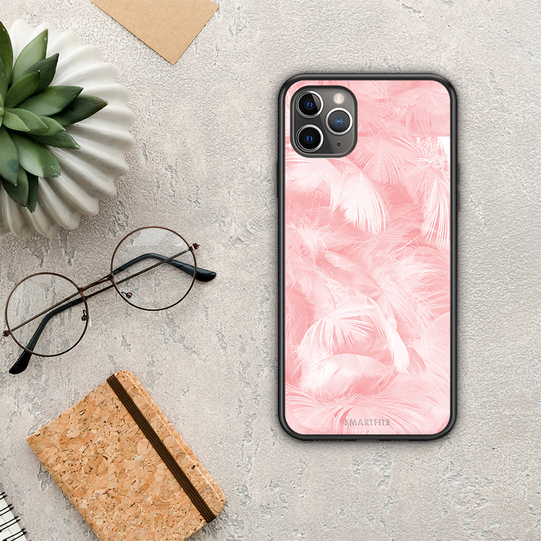 Boho Pink Feather - iPhone 11 Pro case 