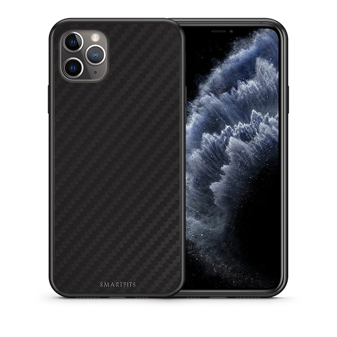 Θήκη iPhone 11 Pro Max Carbon Black από τη Smartfits με σχέδιο στο πίσω μέρος και μαύρο περίβλημα | iPhone 11 Pro Max Carbon Black case with colorful back and black bezels