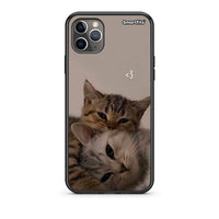 Thumbnail for iPhone 11 Pro Cats In Love Θήκη από τη Smartfits με σχέδιο στο πίσω μέρος και μαύρο περίβλημα | Smartphone case with colorful back and black bezels by Smartfits