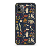 Thumbnail for iPhone 11 Pro Max Christmas Elements θήκη από τη Smartfits με σχέδιο στο πίσω μέρος και μαύρο περίβλημα | Smartphone case with colorful back and black bezels by Smartfits