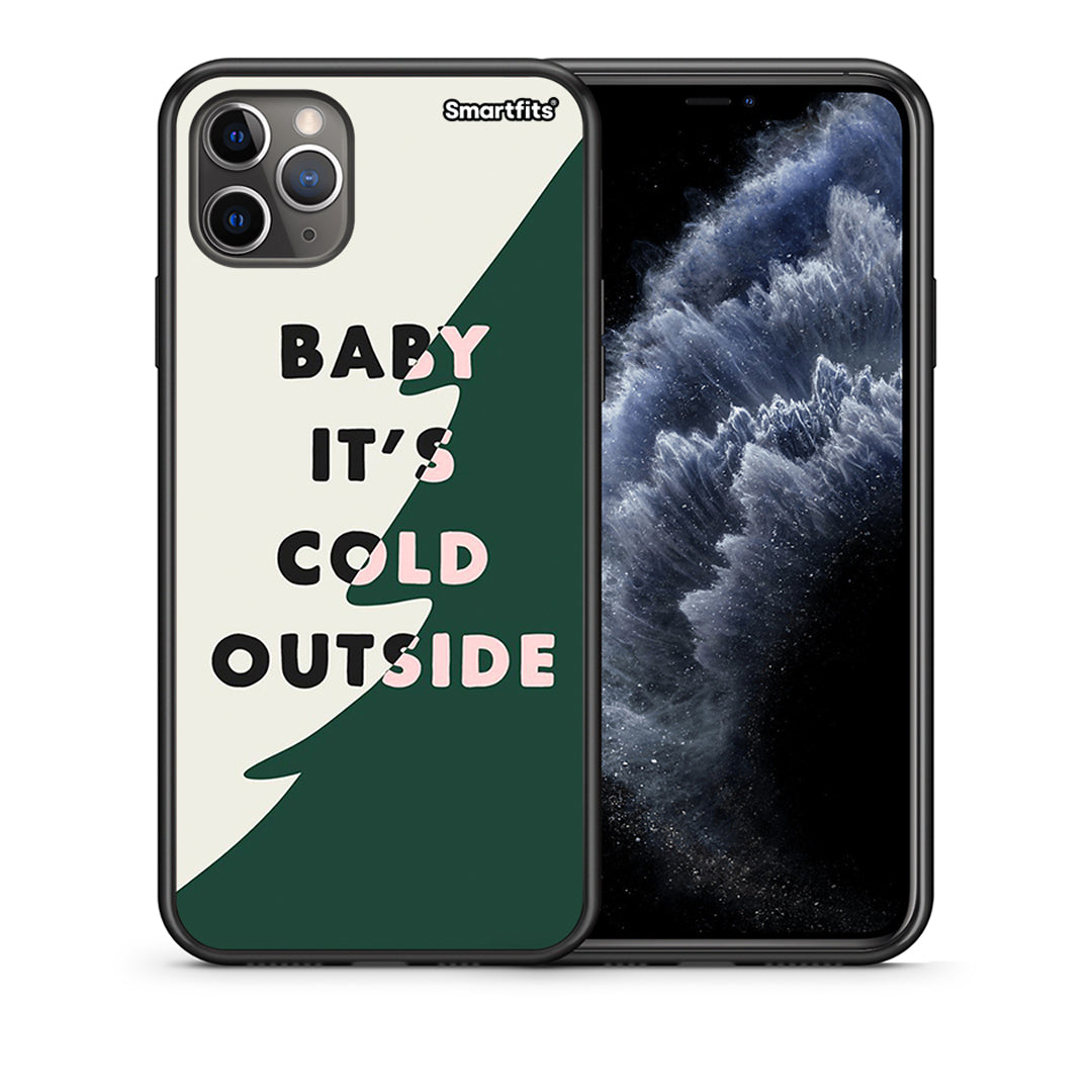 Θήκη iPhone 11 Pro Cold Outside από τη Smartfits με σχέδιο στο πίσω μέρος και μαύρο περίβλημα | iPhone 11 Pro Cold Outside case with colorful back and black bezels