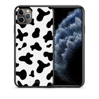 Thumbnail for Θήκη iPhone 11 Pro Max Cow Print από τη Smartfits με σχέδιο στο πίσω μέρος και μαύρο περίβλημα | iPhone 11 Pro Max Cow Print case with colorful back and black bezels