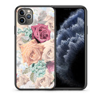 Thumbnail for Θήκη iPhone 11 Pro Bouquet Floral από τη Smartfits με σχέδιο στο πίσω μέρος και μαύρο περίβλημα | iPhone 11 Pro Bouquet Floral case with colorful back and black bezels