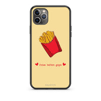 Thumbnail for iPhone 11 Pro Max Fries Before Guys Θήκη Αγίου Βαλεντίνου από τη Smartfits με σχέδιο στο πίσω μέρος και μαύρο περίβλημα | Smartphone case with colorful back and black bezels by Smartfits