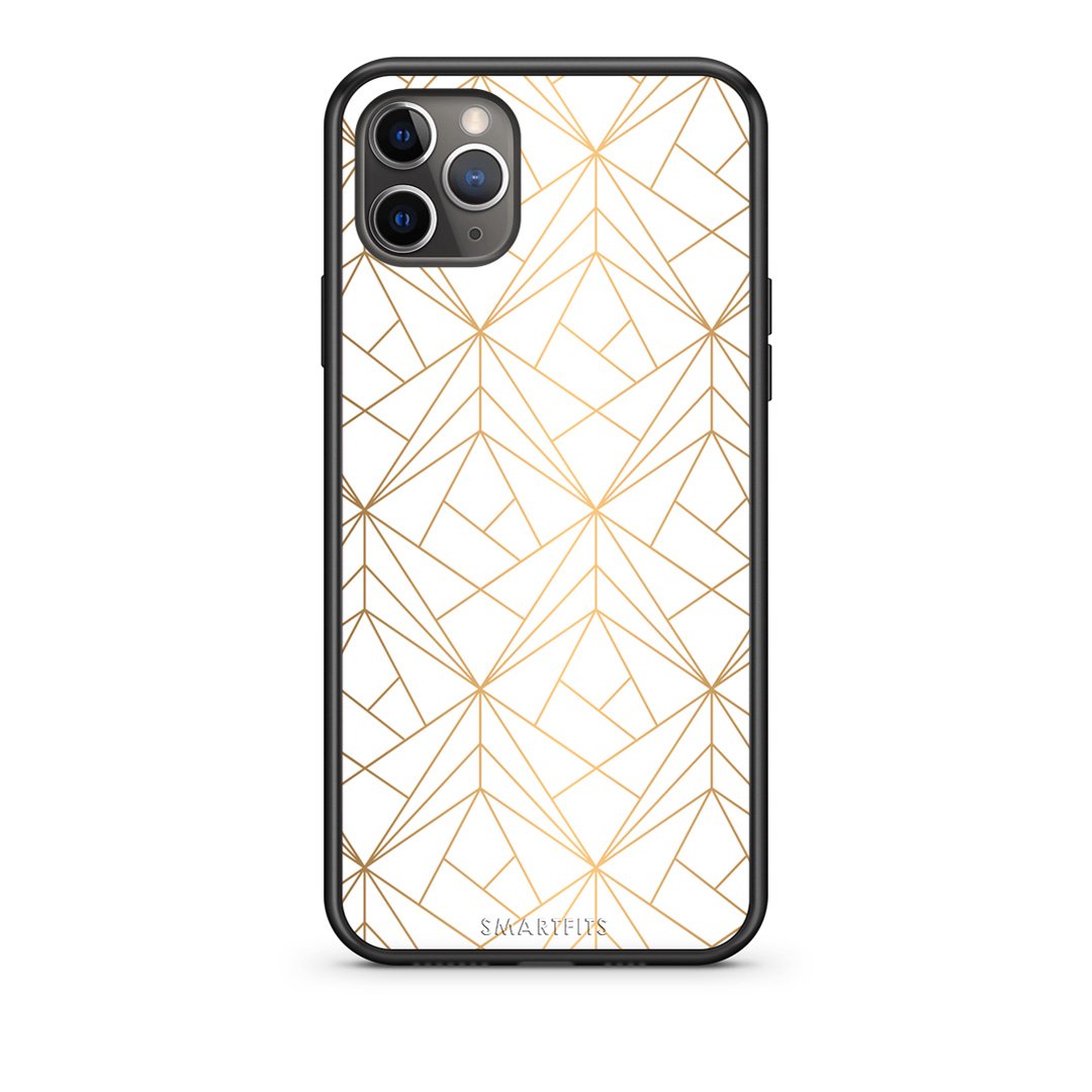 111 - iPhone 11 Pro  Luxury White Geometric case, cover, bumper