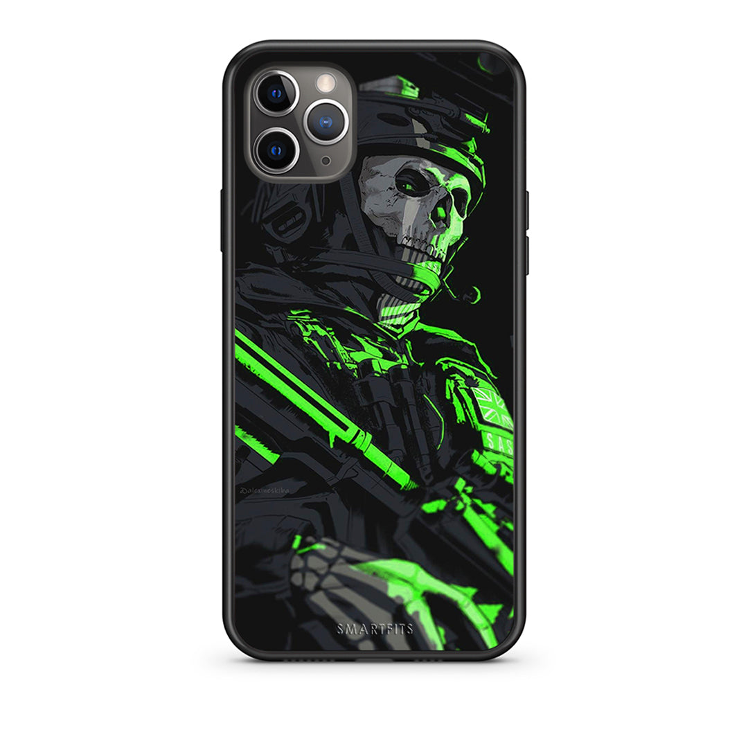 iPhone 11 Pro Max Green Soldier Θήκη Αγίου Βαλεντίνου από τη Smartfits με σχέδιο στο πίσω μέρος και μαύρο περίβλημα | Smartphone case with colorful back and black bezels by Smartfits