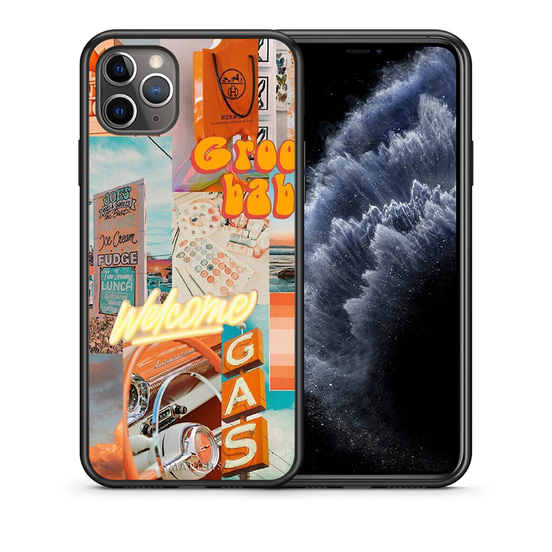 Θήκη Αγίου Βαλεντίνου iPhone 11 Pro Groovy Babe από τη Smartfits με σχέδιο στο πίσω μέρος και μαύρο περίβλημα | iPhone 11 Pro Groovy Babe case with colorful back and black bezels