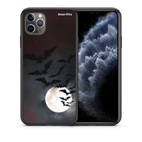 Thumbnail for Θήκη iPhone 11 Pro Halloween Bat Night από τη Smartfits με σχέδιο στο πίσω μέρος και μαύρο περίβλημα | iPhone 11 Pro Halloween Bat Night case with colorful back and black bezels