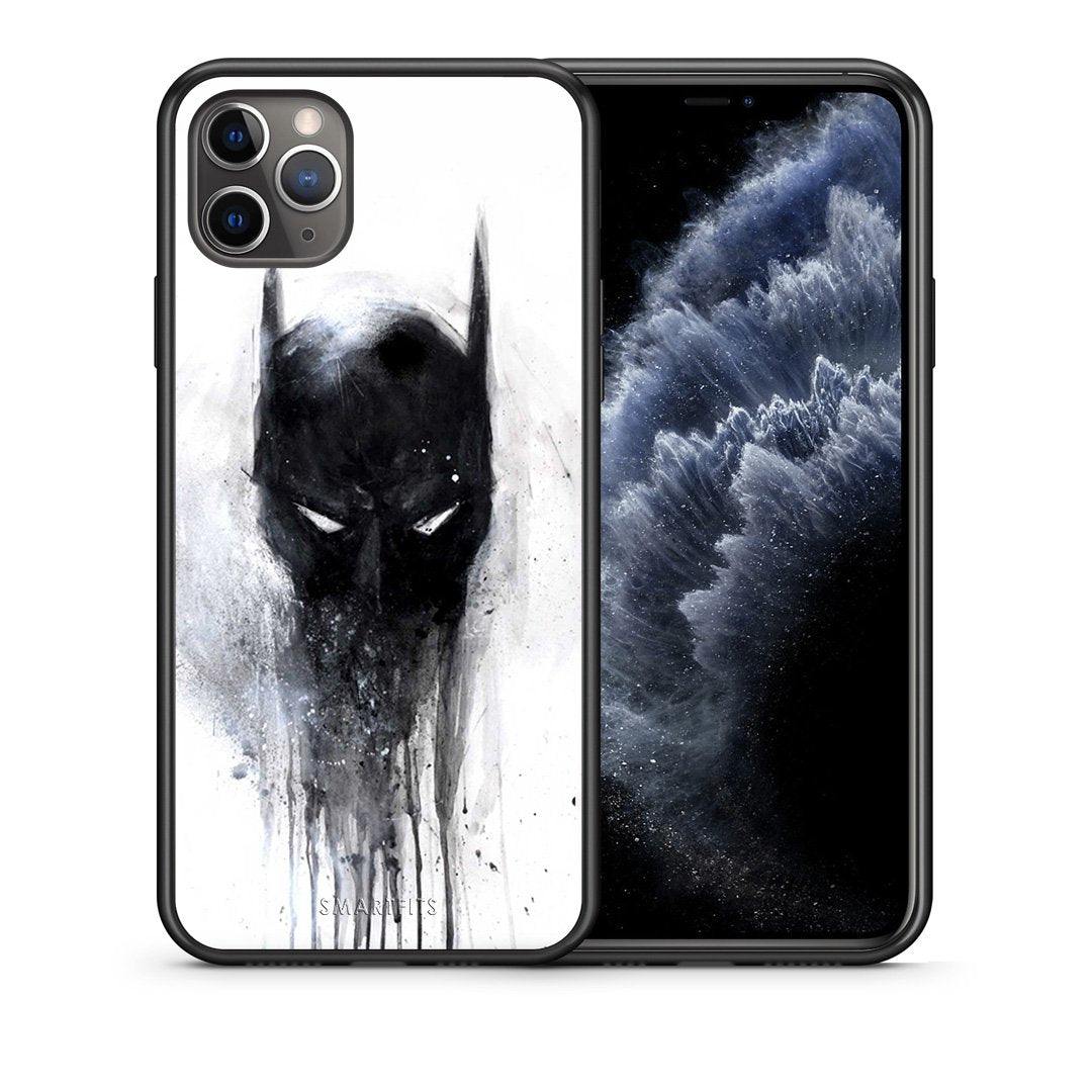Θήκη iPhone 11 Pro Paint Bat Hero από τη Smartfits με σχέδιο στο πίσω μέρος και μαύρο περίβλημα | iPhone 11 Pro Paint Bat Hero case with colorful back and black bezels