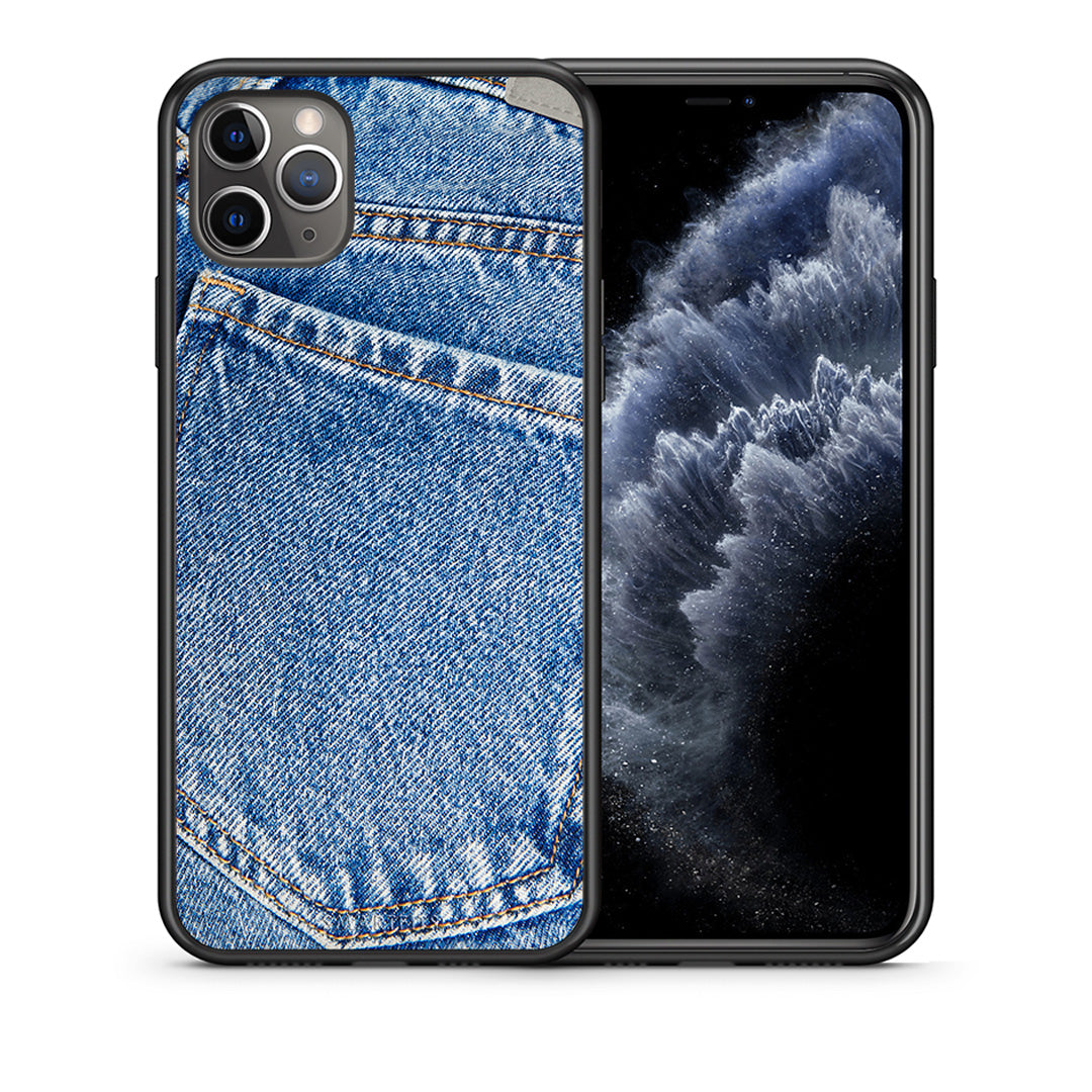 Θήκη iPhone 11 Pro Jeans Pocket από τη Smartfits με σχέδιο στο πίσω μέρος και μαύρο περίβλημα | iPhone 11 Pro Jeans Pocket case with colorful back and black bezels