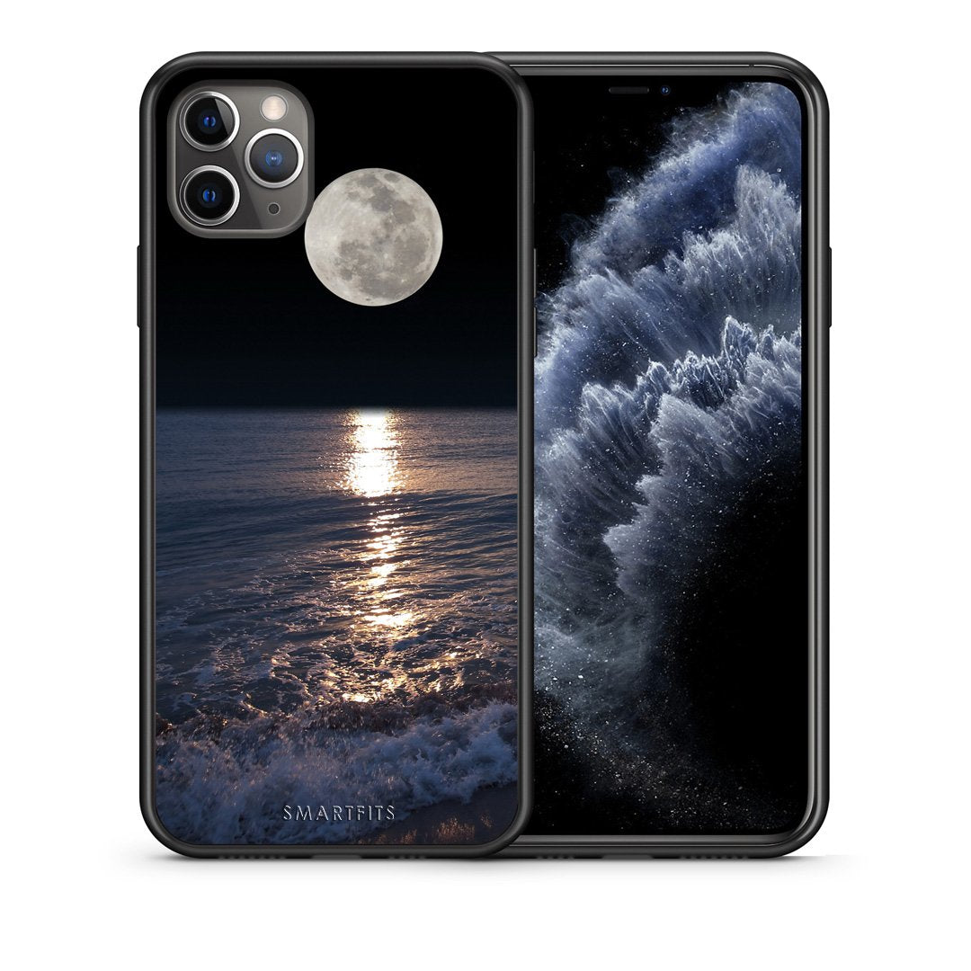Θήκη iPhone 11 Pro Moon Landscape από τη Smartfits με σχέδιο στο πίσω μέρος και μαύρο περίβλημα | iPhone 11 Pro Moon Landscape case with colorful back and black bezels