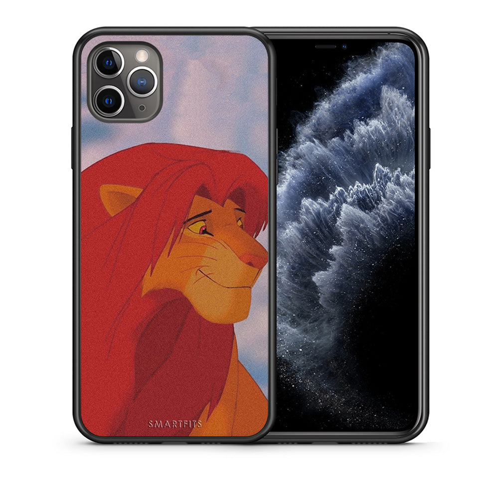 Θήκη Αγίου Βαλεντίνου iPhone 11 Pro Max Lion Love 1 από τη Smartfits με σχέδιο στο πίσω μέρος και μαύρο περίβλημα | iPhone 11 Pro Max Lion Love 1 case with colorful back and black bezels