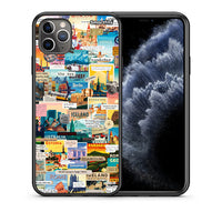 Thumbnail for Θήκη iPhone 11 Pro Live To Travel από τη Smartfits με σχέδιο στο πίσω μέρος και μαύρο περίβλημα | iPhone 11 Pro Live To Travel case with colorful back and black bezels