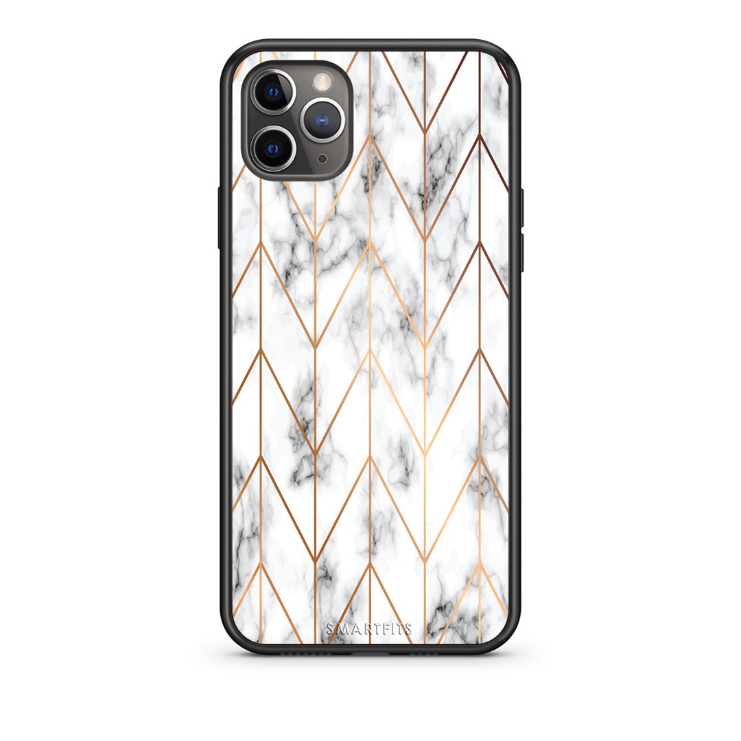 44 - iPhone 11 Pro  Gold Geometric Marble case, cover, bumper