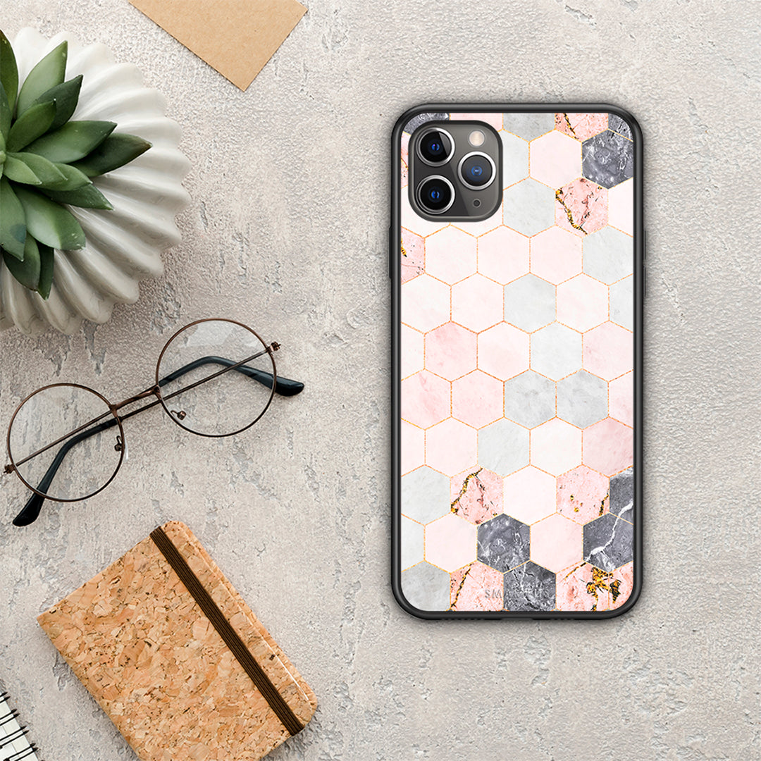 Marble Hexagon Pink - iPhone 11 Pro case
